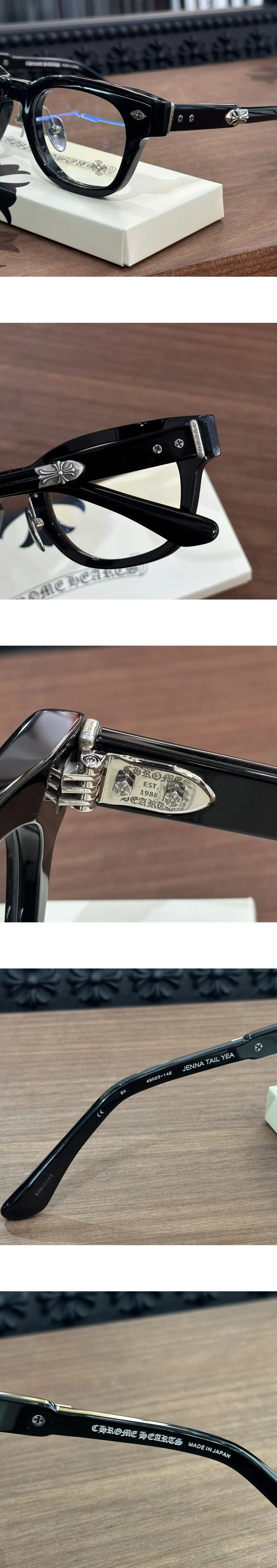 [Chrome Hearts] 크롬하츠 JENNATAILYEA-BK 안경테 블랙 남녀공용