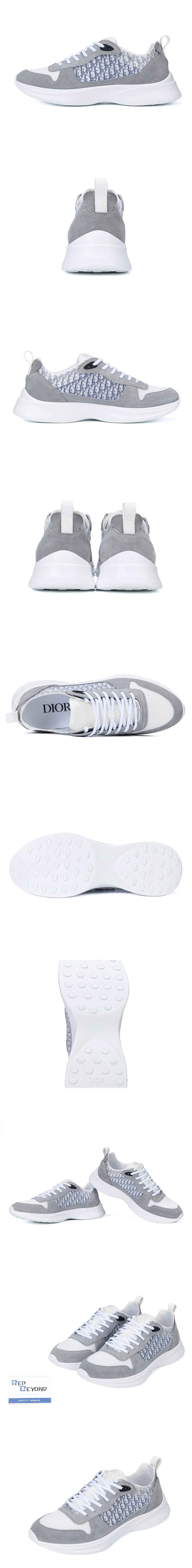 [DIOR] 디올 B25테크니컬 메시 스웨이드 러너 스니커즈 그레이 3SN283ZMI_H865 남성용