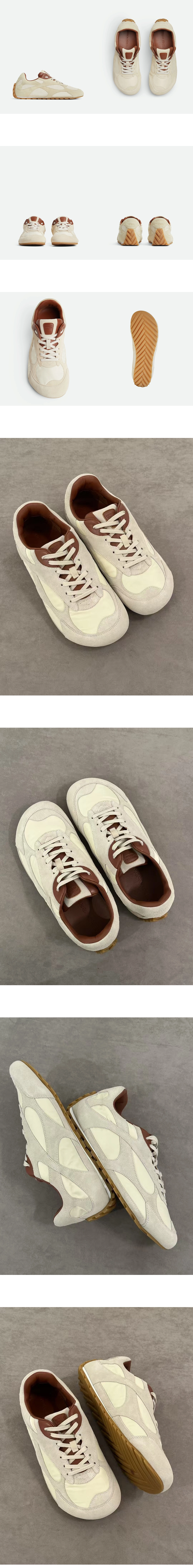 [Bottega Veneta] 보테가베네타 오르빗 플래시 스웨이드 스니커즈 아이보리브라운 838384V3MS29321 남녀공용
