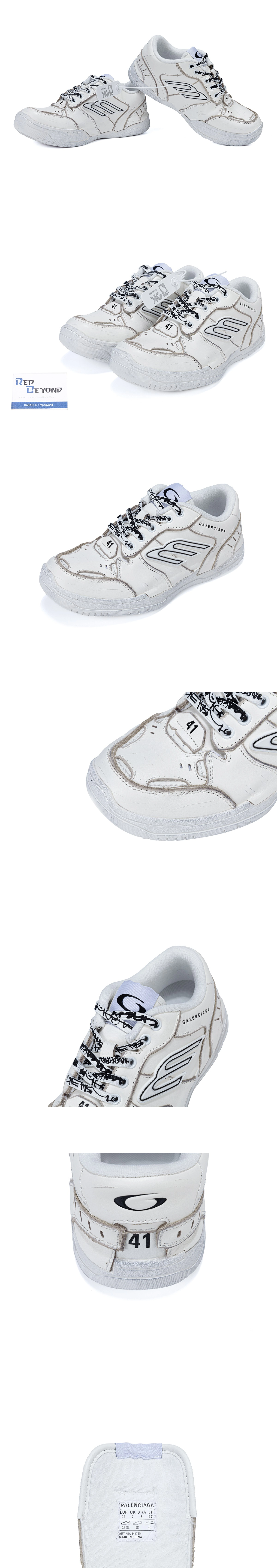 [BALENCIAGA] 발렌시아가 햄튼스 미디엄 원아웃 스니커즈 화이트 841763WCURS9000 남녀공용 (OK)