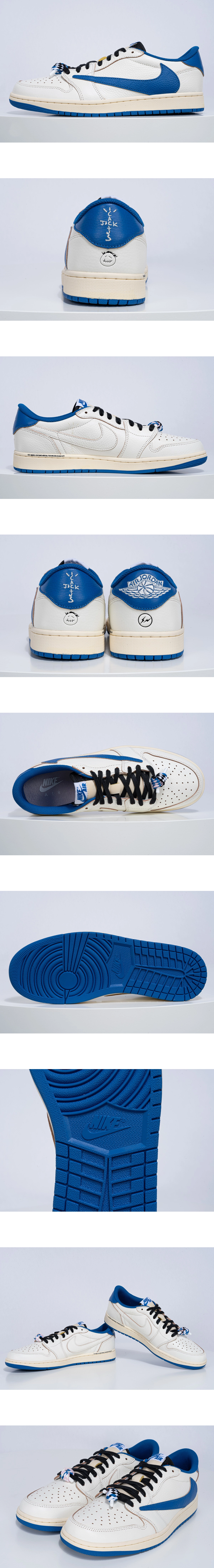 [AIR JORDAN] 에어조던 1 x 트래비스 스캇 레트로 로우 세일 밀리터리 블루 DM7866-104 남녀공용 (LJR)