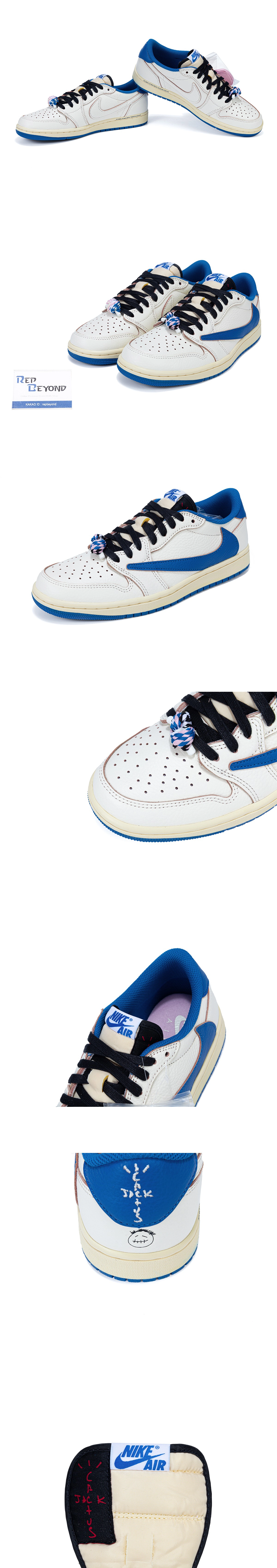 [AIR JORDAN] 에어조던 1 x 트래비스 스캇 레트로 로우 세일 밀리터리 블루 DM7866-104 남녀공용 (LJR)