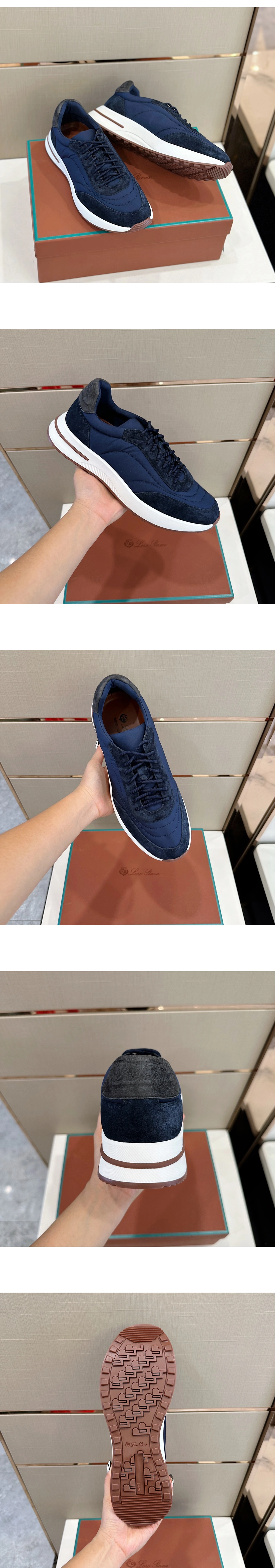[Loro Piana] 로로피아나 위크 엔드 워크 스니커즈 블루네이비 FAP9780 남성용