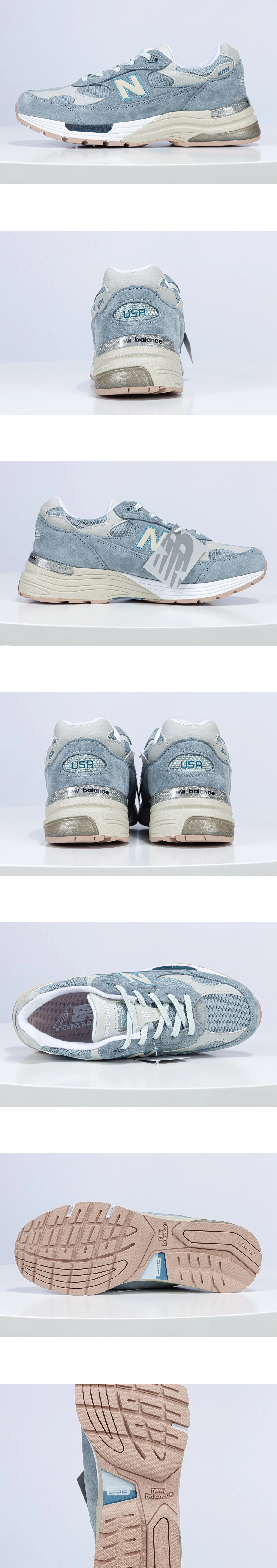 [New Balance] 뉴발란스 x 키스 992 메이드 인 USA 에게안 블루 오이스터 U992KT 남녀공용 (ZOK)