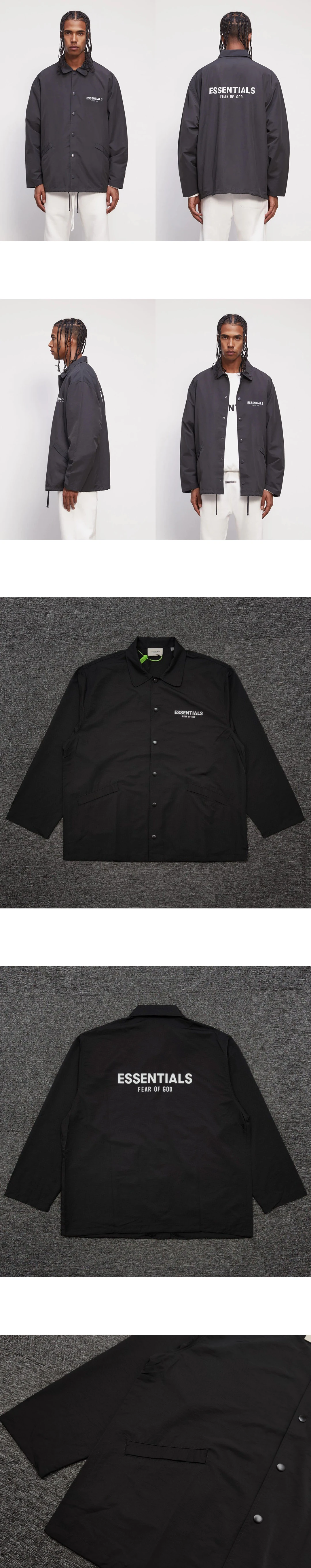 [FEAR OF GOD] 남성 피어오브갓 에센셜 3M 레터링 코치 재킷