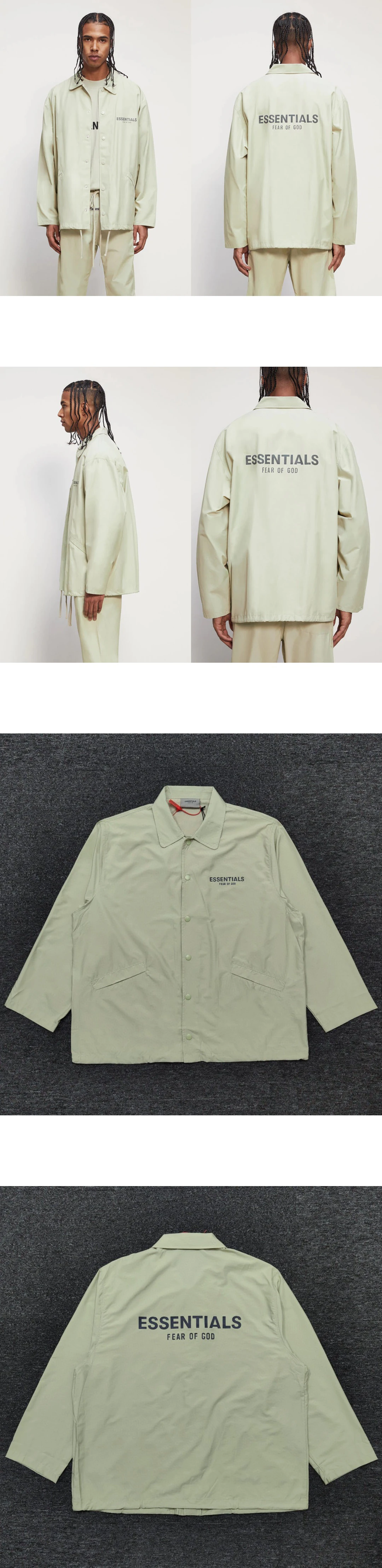 [FEAR OF GOD] 남성 피어오브갓 에센셜 3M 레터링 코치 재킷