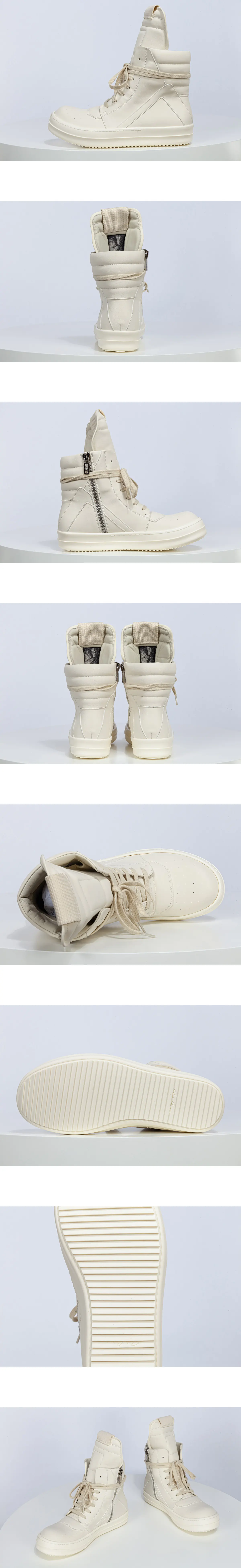 [Rick Owens] 릭 오웬스 지오바스켓 점보 레더 스니커즈 화이트 남녀공용