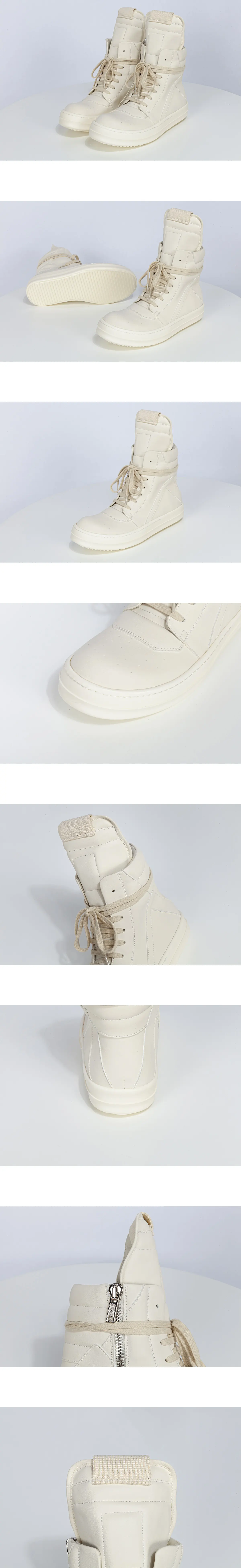 [Rick Owens] 릭 오웬스 지오바스켓 점보 레더 스니커즈 화이트 남녀공용