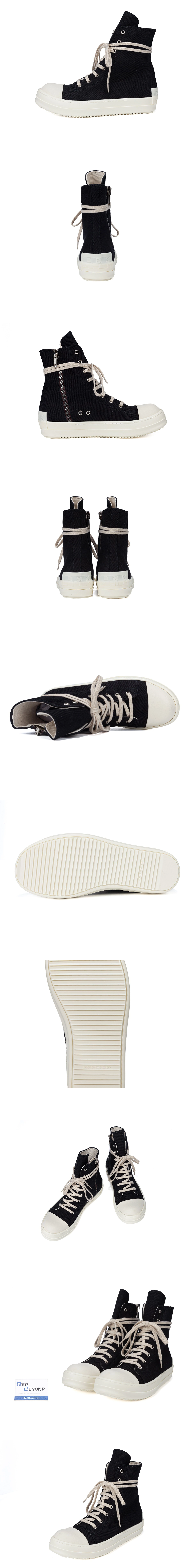 [Rick Owens] 릭 오웬스 다크쉐도 우데님 하이 탑 스니커즈 블랙 남녀공용