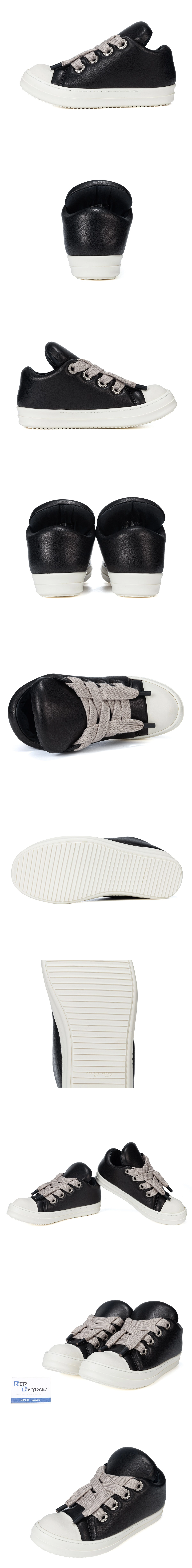 [Rick Owens] 릭 오웬스 할리우드 점볼레이스 로우 스니커즈 블랙 남녀공용
