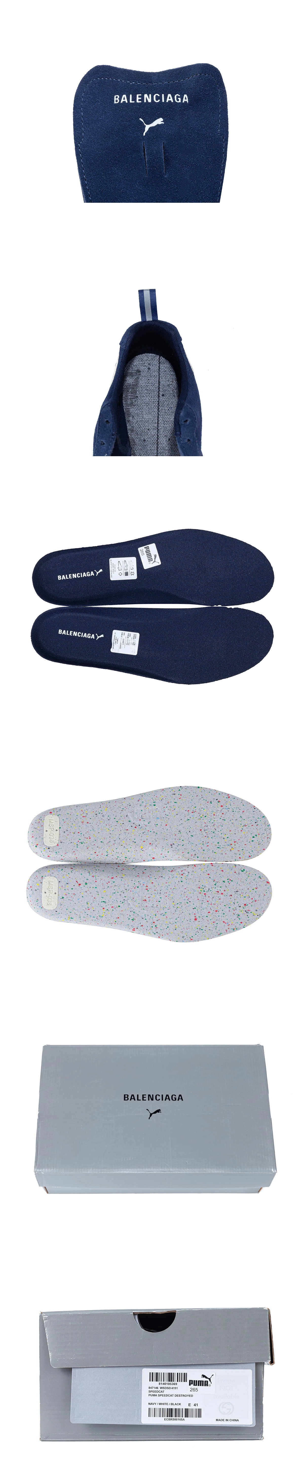 [BALENCIAGA] 발렌시아가 x 푸마 스피드캣 스웨이드 스니커즈 네이비 847146WSDSD4191 남녀공용