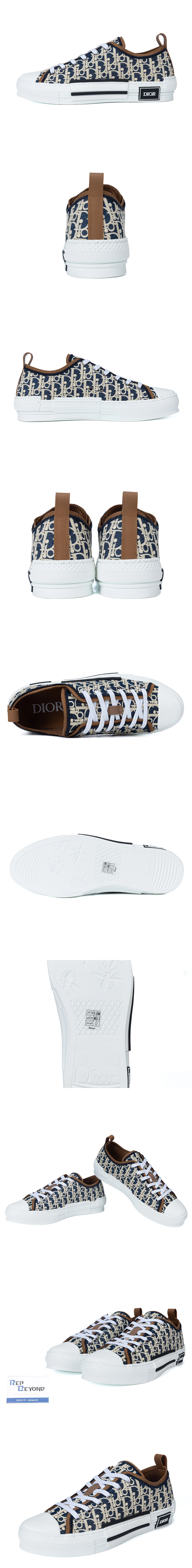 [DIOR] 디올 B23 League Oblique 데님 로우탑 스니커즈 블루베이지 3SN340ZQL_H577 남녀공용