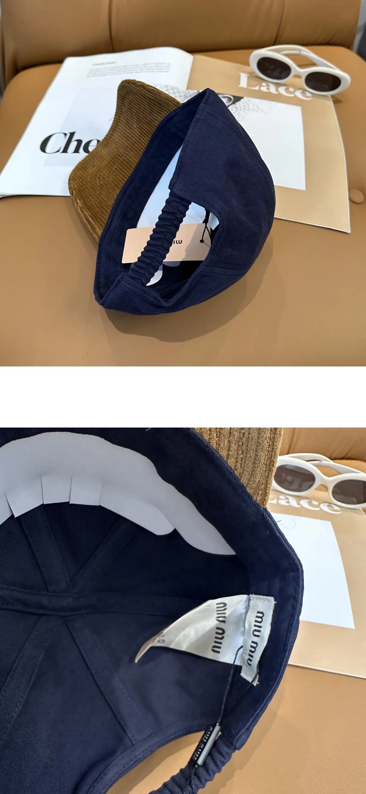 [MIU MIU] 미우미우 데님 코듀로이 배이스볼캡 남녀공용