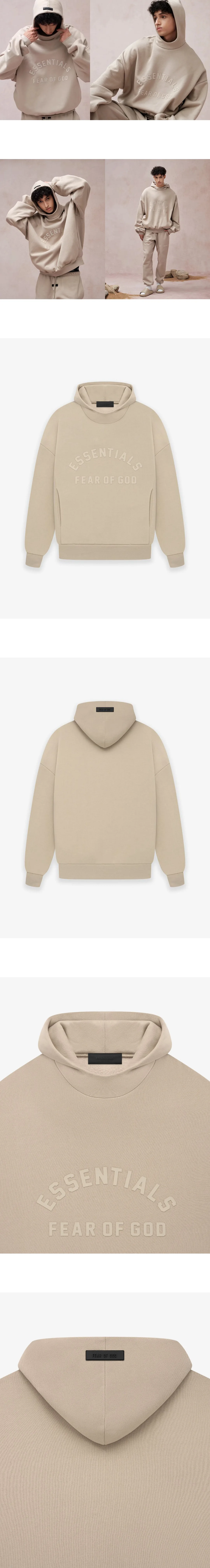 [FEAR OF GOD] 남성 피어오브갓 에센셜 Arch 로고 오버사이즈 후디