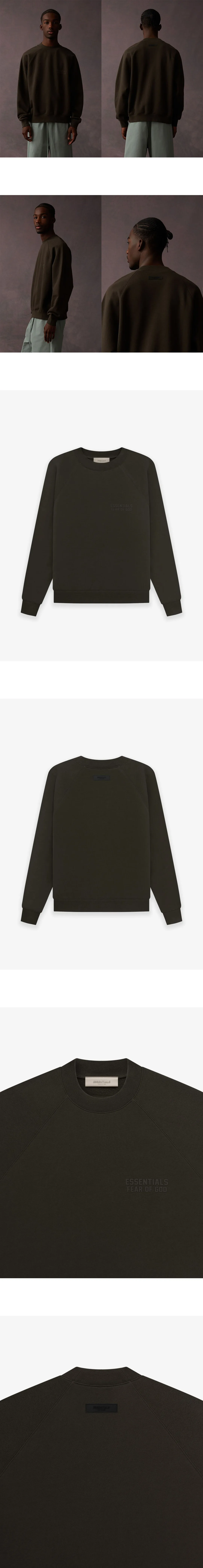 [FEAR OF GOD] 남성 피어오브갓 에센셜 크루넥 맨투맨오버사이즈 스웨트셔츠