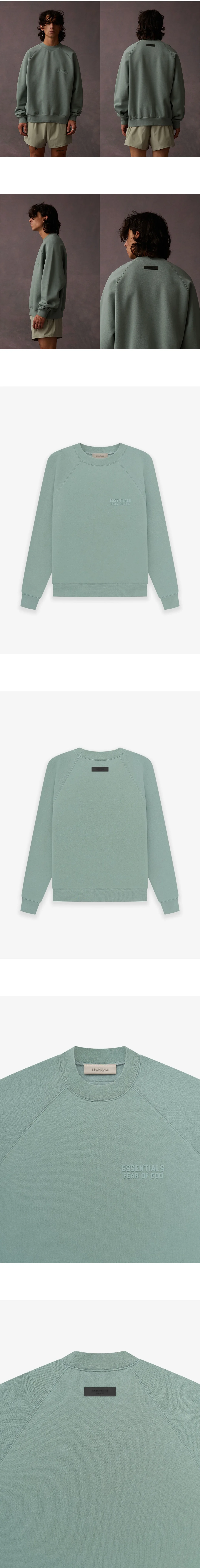 [FEAR OF GOD] 남성 피어오브갓 에센셜 크루넥 맨투맨오버사이즈 스웨트셔츠