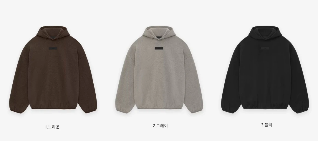 [FEAR OF GOD] 남성 피어오브갓 에센셜 로고 풀오버 후디