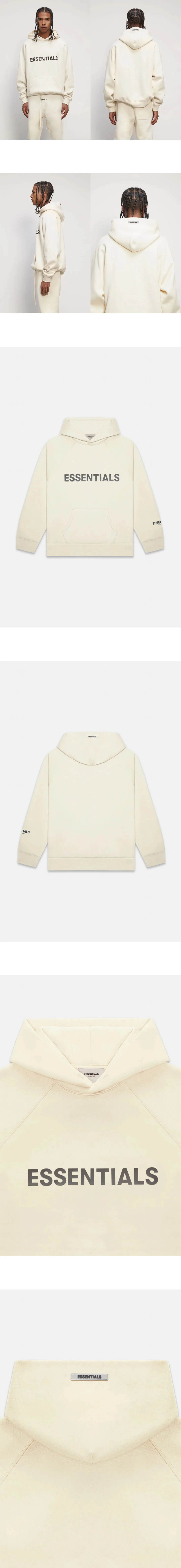 [FEAR OF GOD] 남성 피어오브갓 에센셜 3D Silicon 애플리케 풀로버 후디