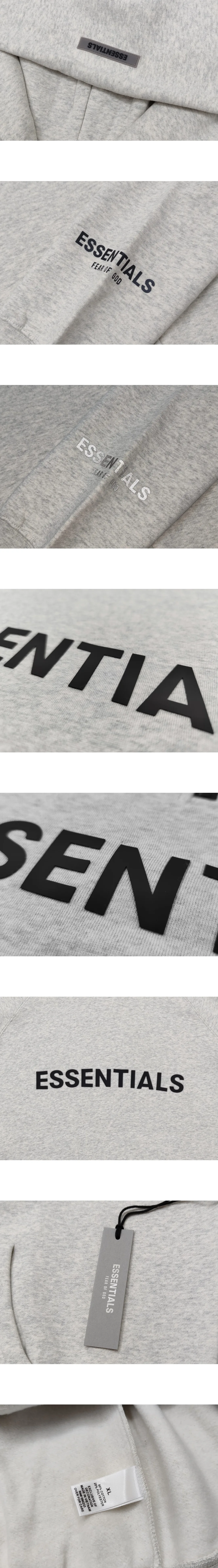 [FEAR OF GOD] 남성 피어오브갓 에센셜 3D Silicon 애플리케 풀로버 후디