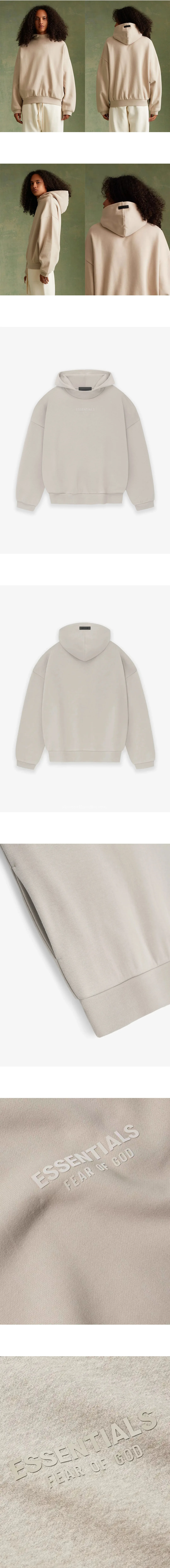 [FEAR OF GOD] 남성 피어오브갓 에센셜 레터링 로고 오버사이즈 후디