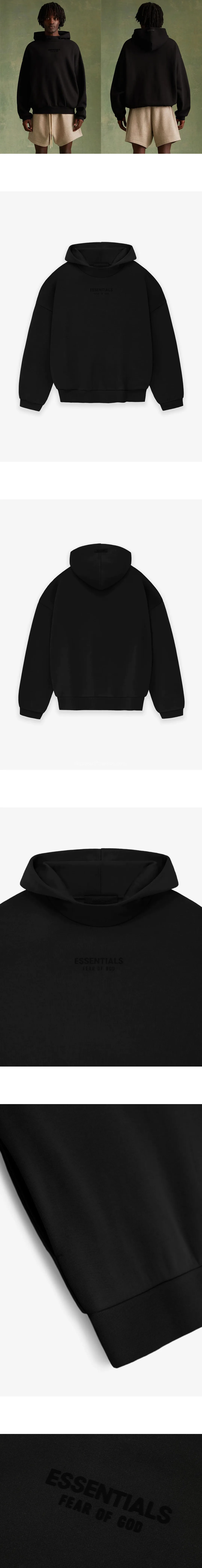 [FEAR OF GOD] 남성 피어오브갓 에센셜 레터링 로고 오버사이즈 후디