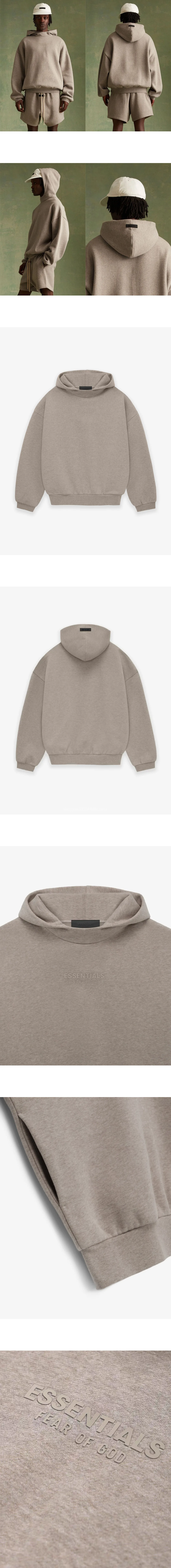 [FEAR OF GOD] 남성 피어오브갓 에센셜 레터링 로고 오버사이즈 후디