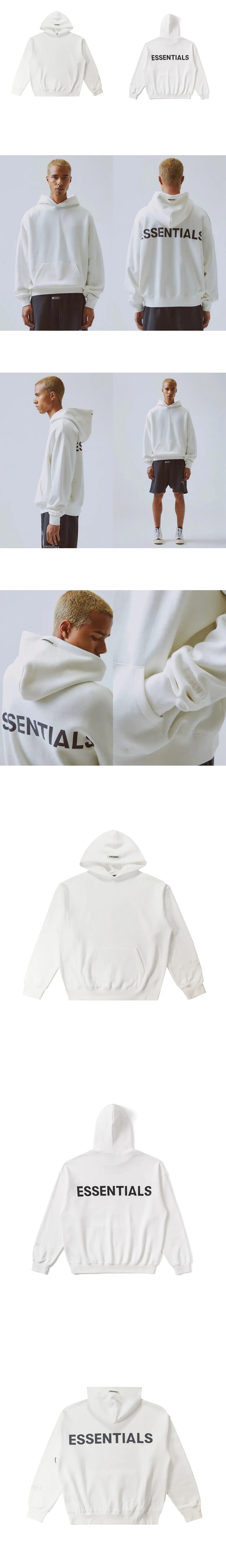 [FEAR OF GOD] 남성 피어오브갓 에센셜 3M 미러레터링 풀오버 후디