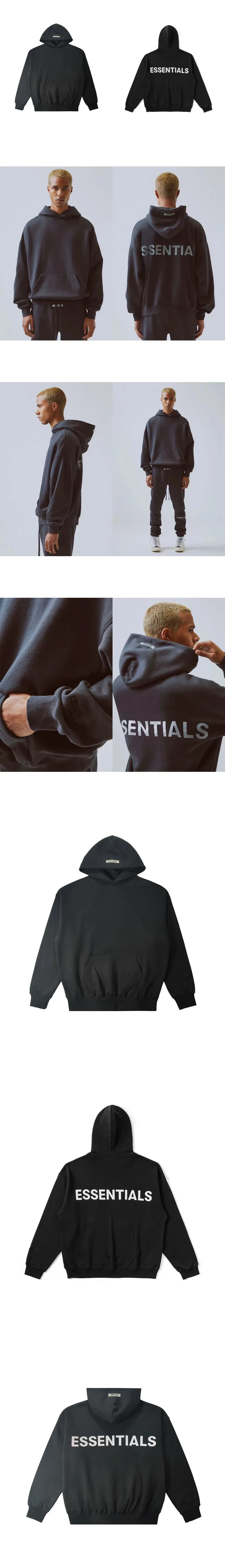 [FEAR OF GOD] 남성 피어오브갓 에센셜 3M 미러레터링 풀오버 후디