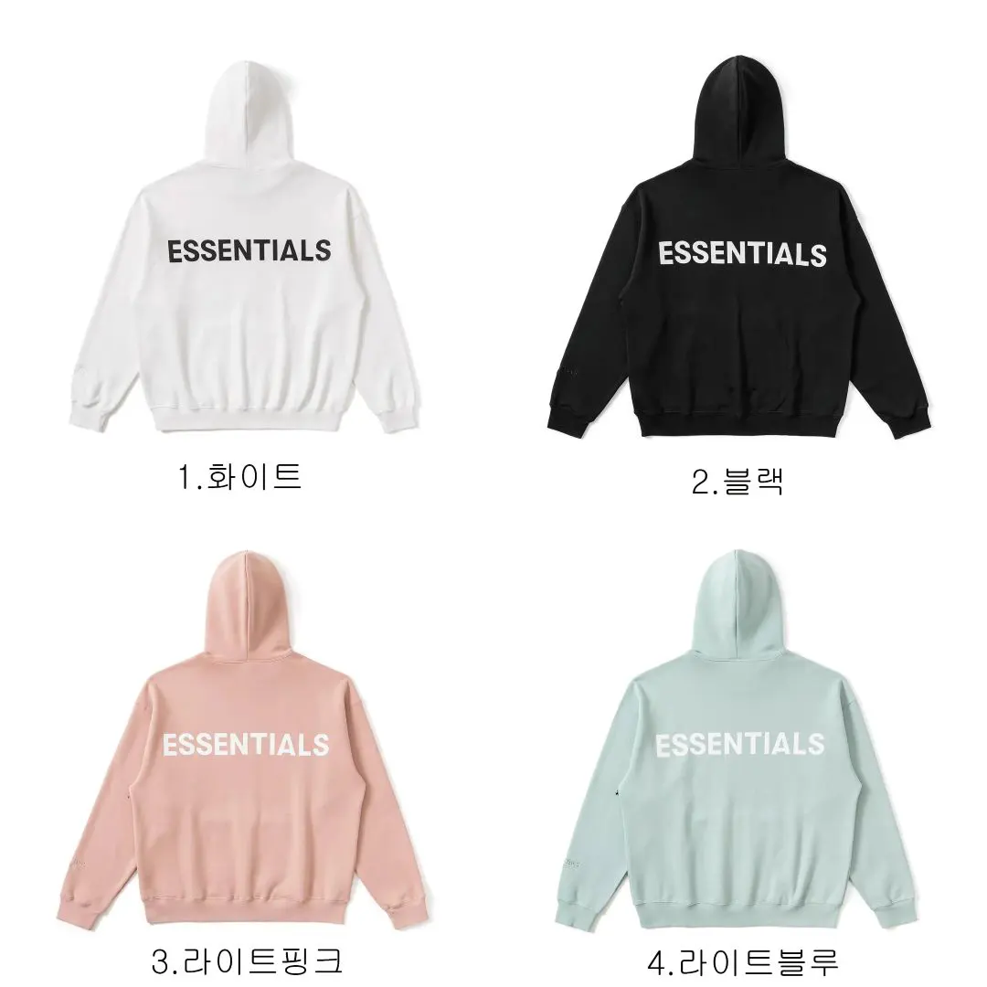 [FEAR OF GOD] 남성 피어오브갓 에센셜 3M 미러레터링 풀오버 후디