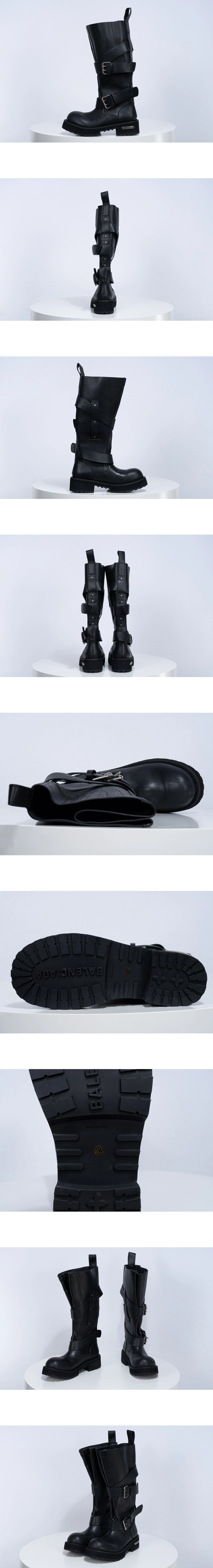 [BALENCIAGA] 발렌시아가 베놈 카프스킨 하이 부츠 블랙 833592WBEQ11000 남녀공용