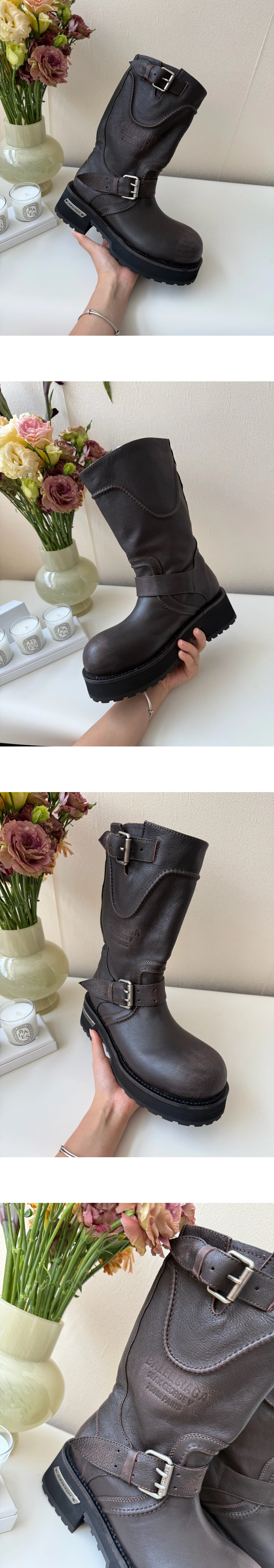 [BALENCIAGA] 발렌시아가 베놈 카프스킨부츠 브라운 833581WCAL22824 남녀공용