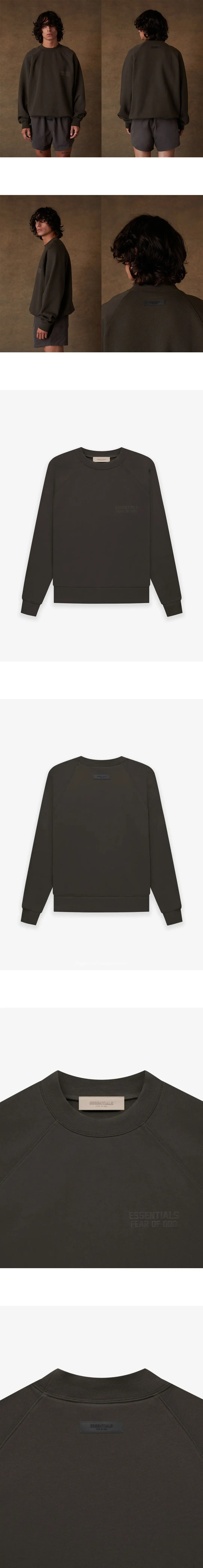 [FEAR OF GOD] 남성 피어오브갓 에센셜 클래식 로고 라운드넥 스웨트셔츠
