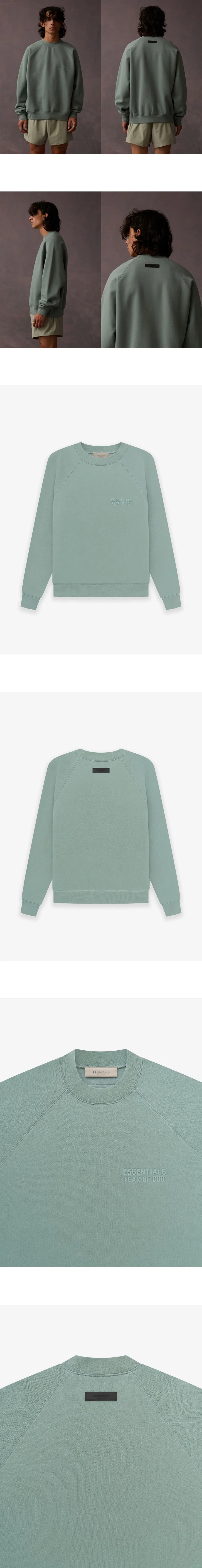 [FEAR OF GOD] 남성 피어오브갓 에센셜 클래식 로고 라운드넥 스웨트셔츠
