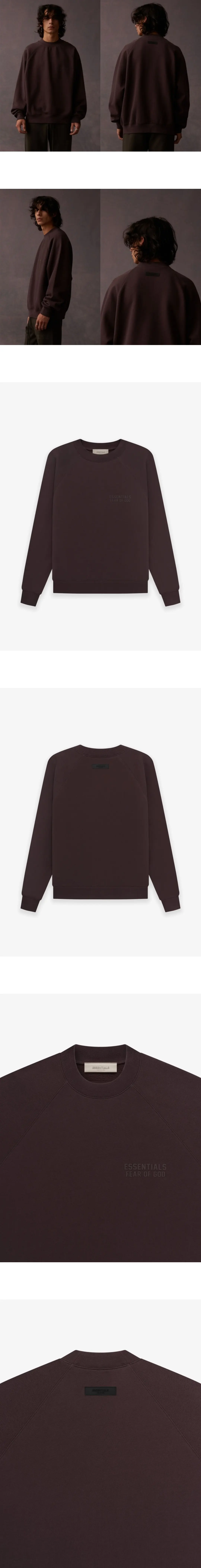 [FEAR OF GOD] 남성 피어오브갓 에센셜 클래식 로고 라운드넥 스웨트셔츠