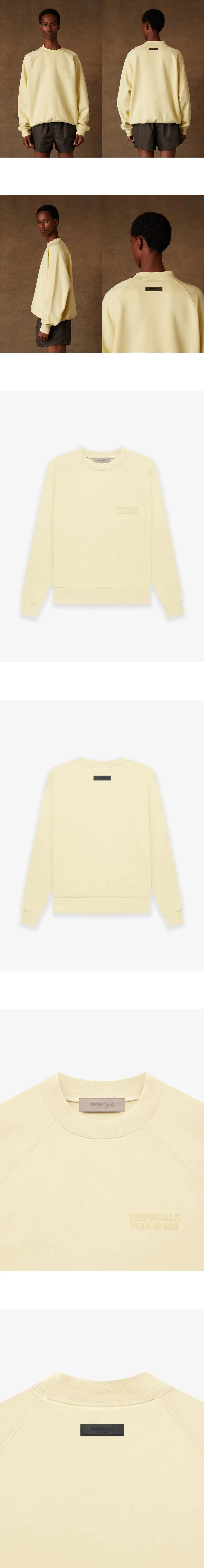 [FEAR OF GOD] 남성 피어오브갓 에센셜 클래식 로고 라운드넥 스웨트셔츠