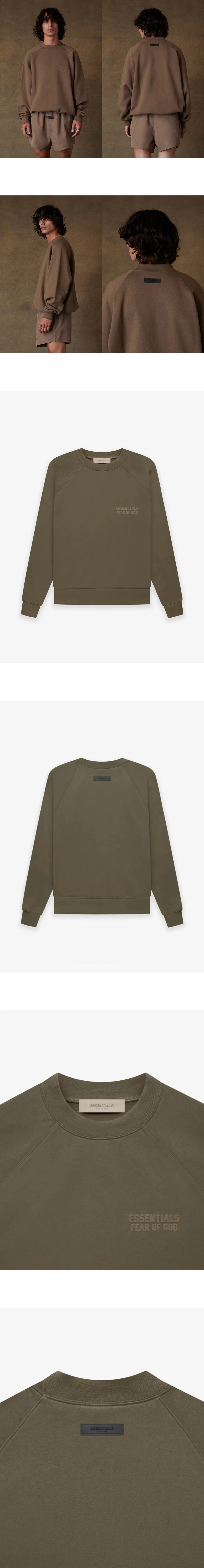 [FEAR OF GOD] 남성 피어오브갓 에센셜 클래식 로고 라운드넥 스웨트셔츠