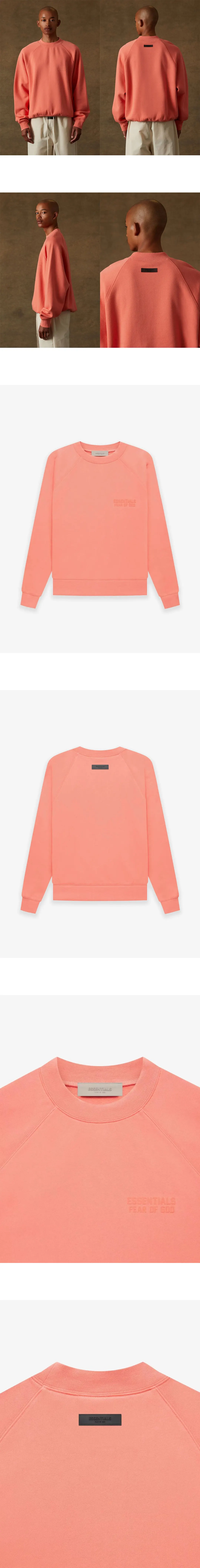 [FEAR OF GOD] 남성 피어오브갓 에센셜 클래식 로고 라운드넥 스웨트셔츠