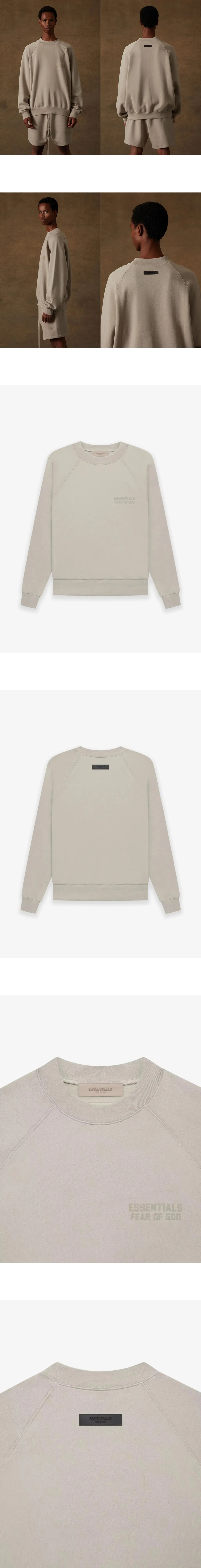 [FEAR OF GOD] 남성 피어오브갓 에센셜 클래식 로고 라운드넥 스웨트셔츠