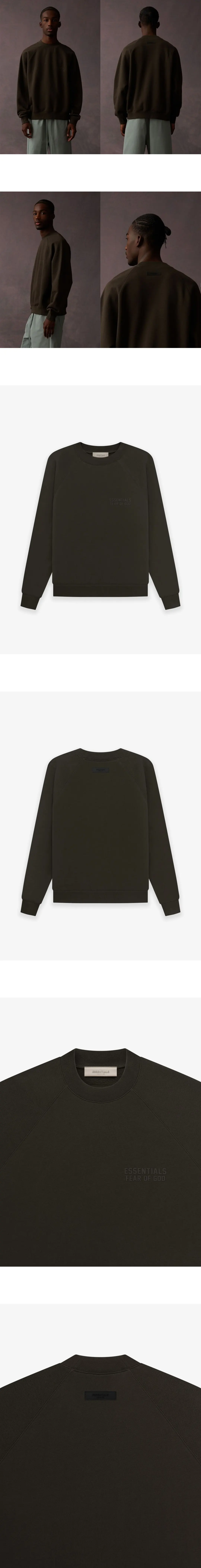 [FEAR OF GOD] 남성 피어오브갓 에센셜 클래식 로고 라운드넥 스웨트셔츠