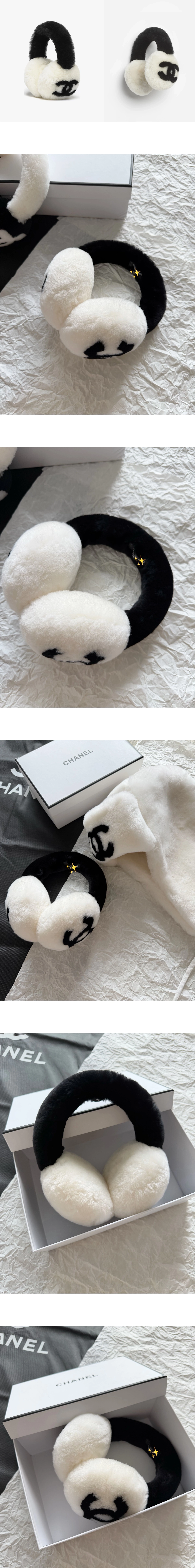 [CHANEL] 샤넬 로고 패치워크컬러 이어머프 AAB261-B21473-U2760 여성용