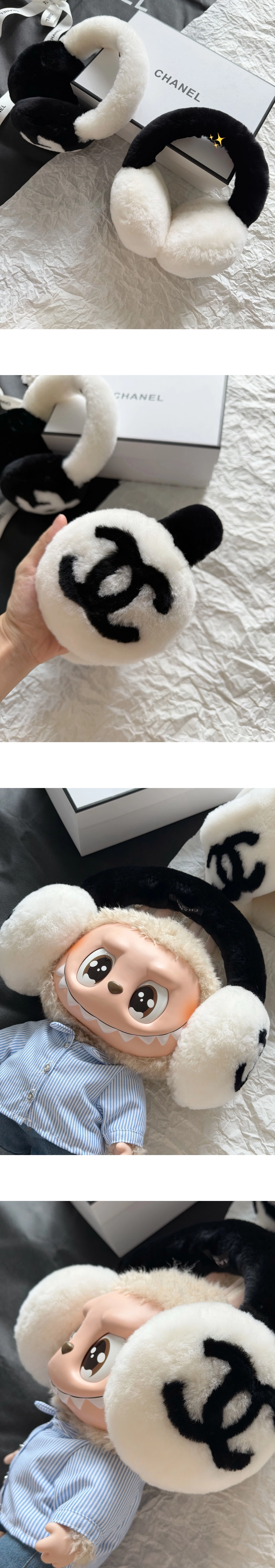 [CHANEL] 샤넬 로고 패치워크컬러 이어머프 AAB261-B21473-U2760 여성용