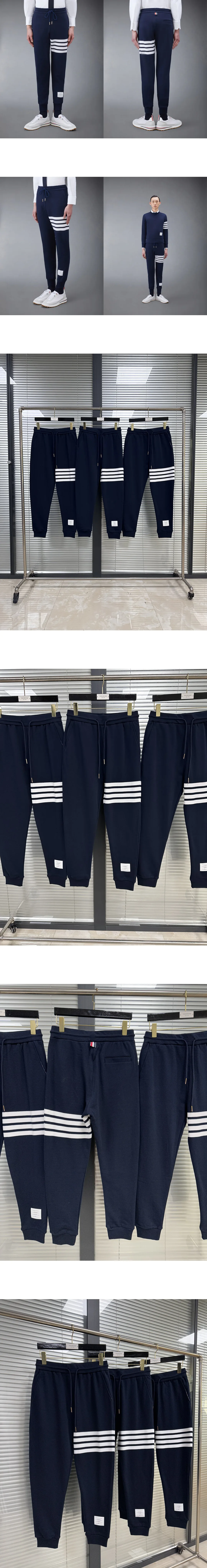 [THOM BROWNE] 남성 톰브라운 클래식 루프백 4-바 스웨트팬츠