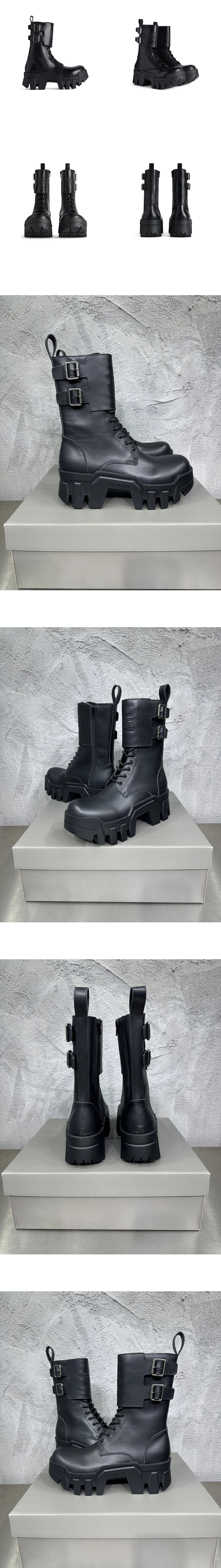 [BALENCIAGA] 발렌시아가 Bulldozer Combat 불도저 컴뱃 레이스업 부츠 블랙 853863WCDA91080 남성용