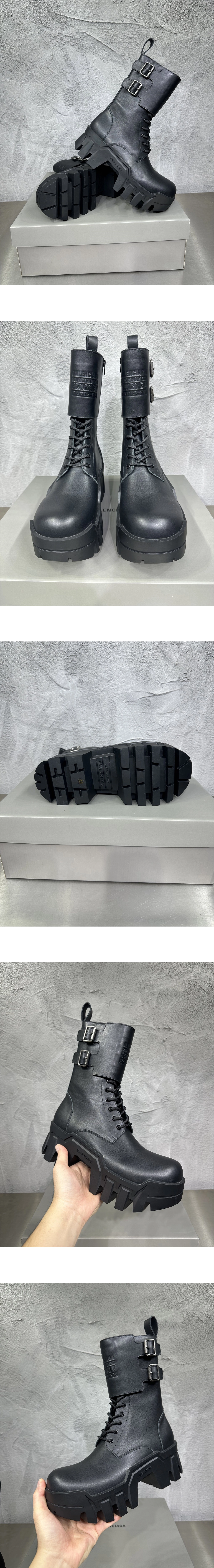 [BALENCIAGA] 발렌시아가 Bulldozer Combat 불도저 컴뱃 레이스업 부츠 블랙 853863WCDA91080 남성용