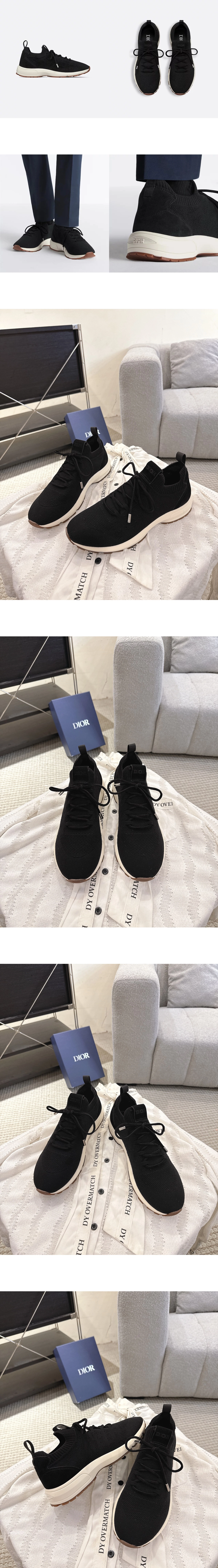 [DIOR] 디올 B80 Lounge 니트 스니커즈 블랙 3SN333AAS_H900 남성용