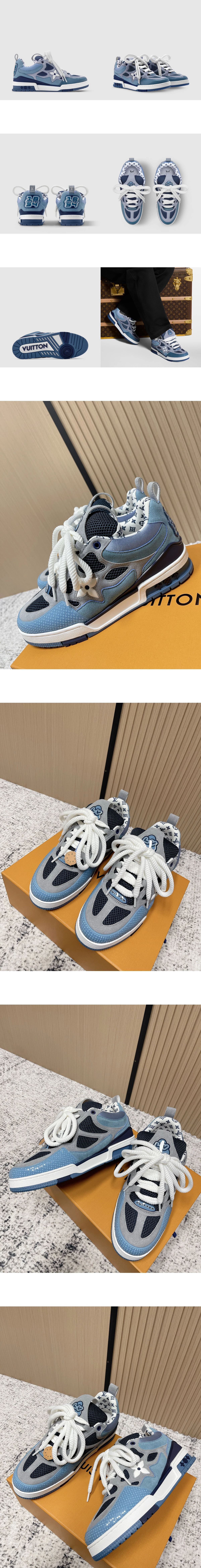 [LOUIS VUITTON] 루이비통 LV 스케이트 스니커즈 블루 1AJ537 남녀공용