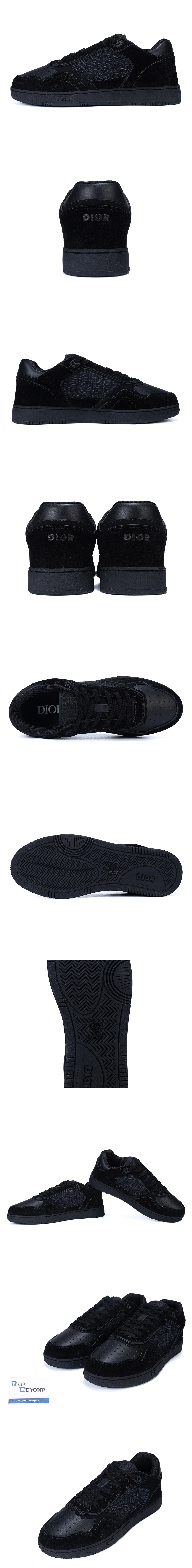 [DIOR] 디올 B27 Uptown 스웨이드 로우탑 스니커즈 블랙 3SN272AAH_H900 남성용