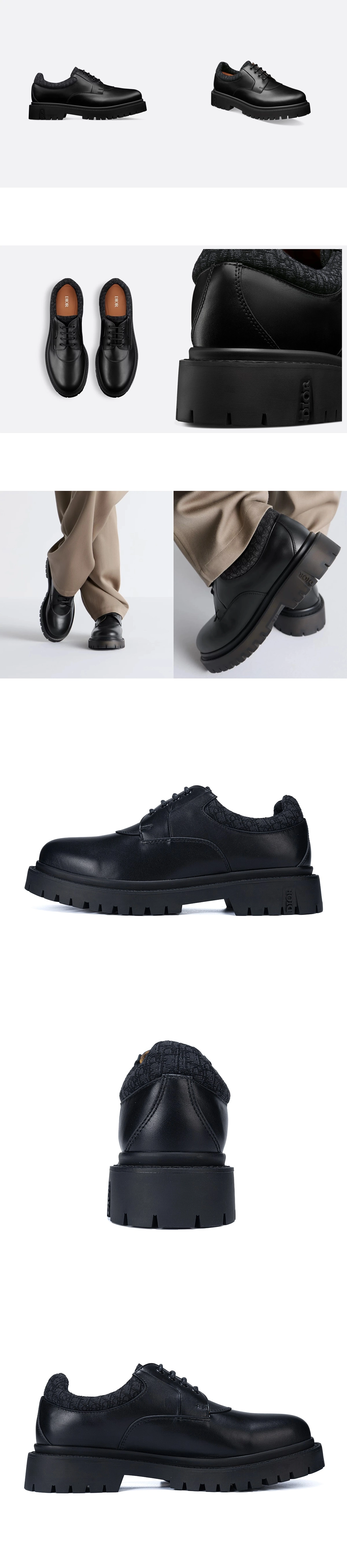 [DIOR] 디올 Explorer III 카프스킨 더비 슈즈 블랙 3DE429ABA_H900 남성용