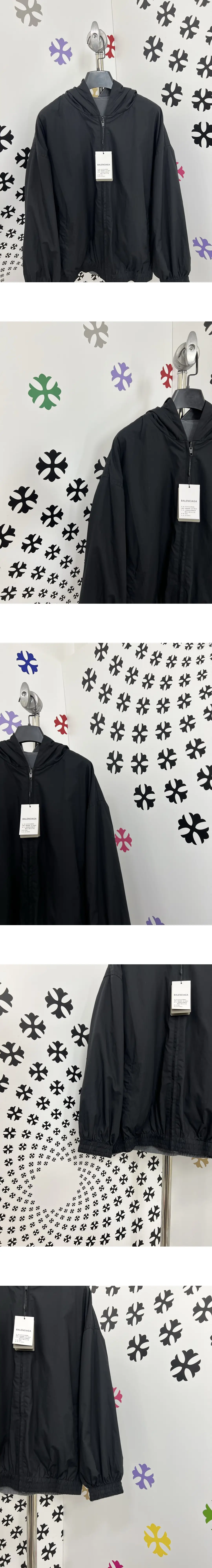 [BALENCIAGA] 남성 발렌시아가 Cursive 커시브 리버서블 트랙수트 재킷 블랙그레이