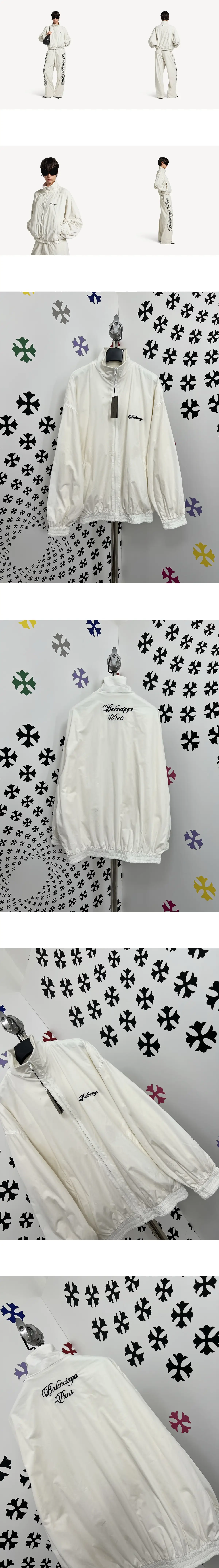 [BALENCIAGA] 남성 발렌시아가 리버서블 트레이닝 재킷 화이트